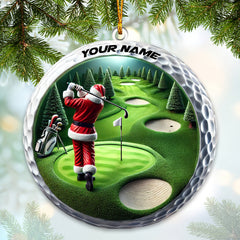Maxcorners Custom Name Golf Ornament, Golf Lover Christmas Gift 2D Flat LM2111