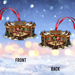 Maxcorners Custom Name Santa Boxing Ornament, Boxing Lover Christmas Gift 2D Flat LM2111