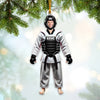Maxcorners Custom Name and Face Taekwondo Ornament, Taekwondo Christmas Gift 2D Flat LM2211