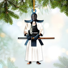Maxcorners Custom Name Kendo Ornament, Kendo Lover Christmas Gift 2D Flat LM2111