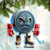 Maxcorners Custom Name Ice Hockey Ornament, Ice Hockey Lover Christmas Gift723 2D Flat LM2111