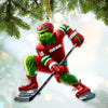 Maxcorners Custom Name Ice Hockey Ornament, Christmas Gift Decoration38 2D Flat LM2111