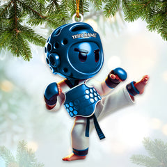 Maxcorners Custom Name Taekwondo Ornament, Taekwondo Christmas Gift42 2D Flat LM2111