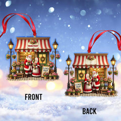 Maxcorners Custom Name Flower Shop Ornament, Flower Shop Christmas Decoration 2D Flat LM2111