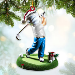 Maxcorners Custom Name Golf Ornament, Golf Lover Christmas Gift4 2D Flat LM2111