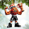 Maxcorners Custom Name Basketball Ornament, Basketball Lover Christmas Gift4 2D Flat LM2111