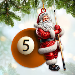 Maxcorners Custom Name Billiard Ornament, Billiard Lover Christmas  2D Flat LM2211