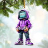 Maxcorners Custom Name Gamer Ornament, Game Lover Christmas Gift1 2D Flat LM2111