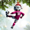 Maxcorners Custom Name Soccer Ornament, Soccer Lover Christmas Gift 2D Flat LM2111