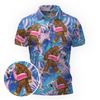 Maxcorners Pink Floatie, Big Mystery Golf Polo Shirt