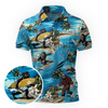 Maxcorners Bigfoot Catches Gnarly Waves Golf Polo Shirt