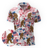 Maxcorners Bigfoot’s Floral Freedom Golf Polo Shirt