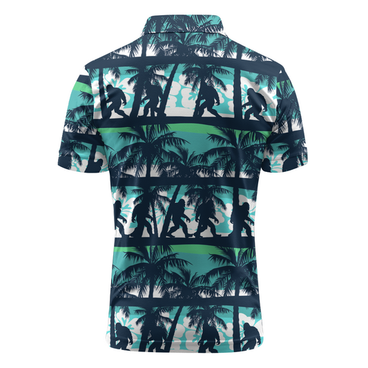 Maxcorners Bigfoot Beach Party Vibes Golf Polo Shirt