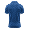 Maxcorners Blue Legend Check Golf Polo Shirt