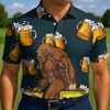 Maxcorners Sasquatch Six Pack Beer Golf Polo Shirt