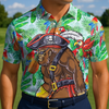 Maxcorners Sasquatch Pirate Paradise Golf Polo Shirt