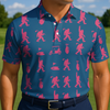 Maxcorners Pink Fairway Icons Golf Polo Shirt