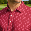 Maxcorners Bigfoot Overload - Brick Red Golf Polo Shirt