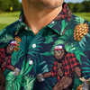 Maxcorners Pineapple Bigfoot Jungle Vibes Golf Polo Shirt