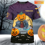 Maxcorners Halloween Skull DJ Party Personalized 3D All Over Printed Shirt