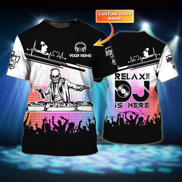 Maxcorners DJ Skull High Personalized 3D All Over Printed Shirt
