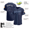 Maxcorners Custom Navy Navy-Powder Blue Authentic Baseball Jersey LM2605