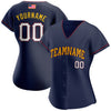 Maxcorners Custom Navy Red-White Premium American Flag Fashion Baseball Jersey LM0210