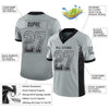 Maxcorners Custom Silver Black-White Drift Fashion Football Jersey LM2605