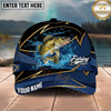Maxcorners Fishing Water Splash Personalized Name, Team Name Classic 3D Cap (9 Breeds)