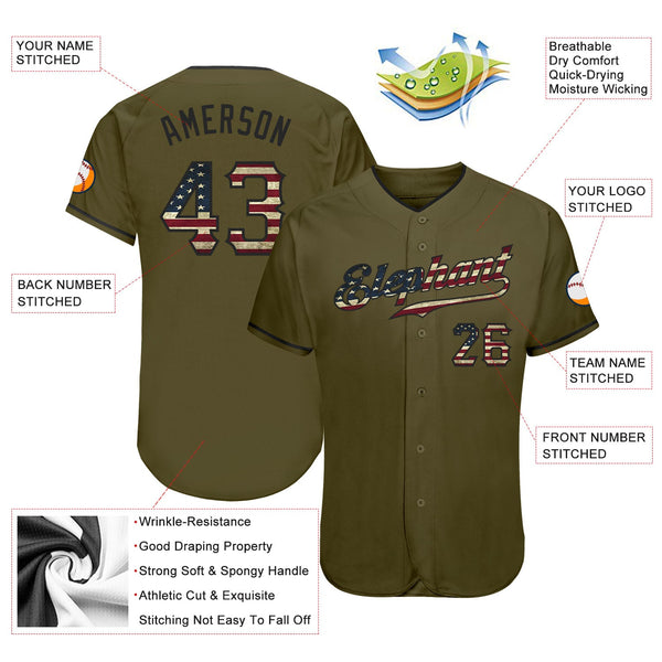 Maxcorners Custom 3D American Flag With Pink Ribbon Breast Cancer Awareness Month Women Health Care Support Premium Baseball Jersey LM0210