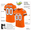 Maxcorners Custom Orange White-Navy Mesh Authentic Football Jersey LM2605