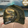 Maxcorners Fishing Olive Green Honeycomb Water Splash Customized Name 3D Cap