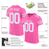 Maxcorners Custom Pink White Mesh Authentic Football Jersey LM2605