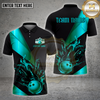 Maxcorners Bowling Gold Luxury Flame Art Multiple Options Personalized Name, Team Name 3D Shirt