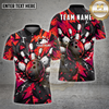 Maxcorners Bowling Pin Burst Geometric Multiple Options Personalized Name, Team Name 3D Shirt