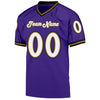 Maxcorners Custom Purple White-Old Gold Mesh Authentic Throwback Football Jersey LM2605