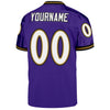 Maxcorners Custom Purple White-Old Gold Mesh Authentic Throwback Football Jersey LM2605