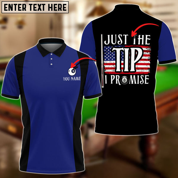 Maxcorners Billiards Just The Tip Personalized Name 3D Shirt