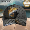 Maxcorners Fishing Gunmetal American Star Torn Mesh Customized Name 3D Cap