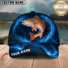 Maxcorners Fishing Blue Water Splash Customized Name 3D Cap
