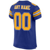 Maxcorners Custom Royal Gold-White Mesh Authentic Game Day Football Jersey LM2605