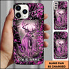 Maxcorners Whitetail Deer Rustic Woodland Back View Personalized Name 3D Phonecase
