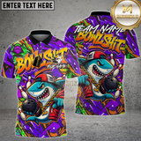 Maxcorners Bowling Shirt Urban Graffiti Cool Shark Multioptions Personalized Name, Team Name Unisex 3D Shirt (4 Colors)
