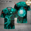 Maxcorners Volleyball Flame Energy Player Action Multicolor Options Personalized 3D V-neck T-Shirt