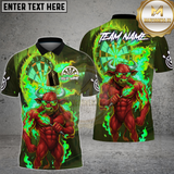 Maxcorners Dart Shirt Fire Bull Flame Dartboard Multioptions Personalized Name, Team Name Unisex 3D Shirt (4 Colors)