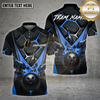 Maxcorners Bowling Shirt – Copper Hexagon Pattern with 3D Strike Ball & Pins – Personalized Name, Team Name 3D Shirt