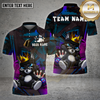 Maxcorners Bowling Shirt – King  Wolf Cartoon Graffiti Style with Pins & Ball – Personalized Name, Team Name 3D Shirt
