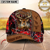 Maxcorners Deer Hunting Leather Edge Natural Camo Custom Name 3D Cap ( 6 colors)