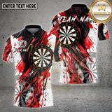 Maxcorners Darts Shirt Black Abstract Dartboard Splash Multioptions Personalized Name, Team Name Unisex 3D Shirt