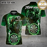 Maxcorners Darts Shirt Electric Panther Lightning Dartboard Multioptions Personalized Name, Team Name Unisex 3D Shirt